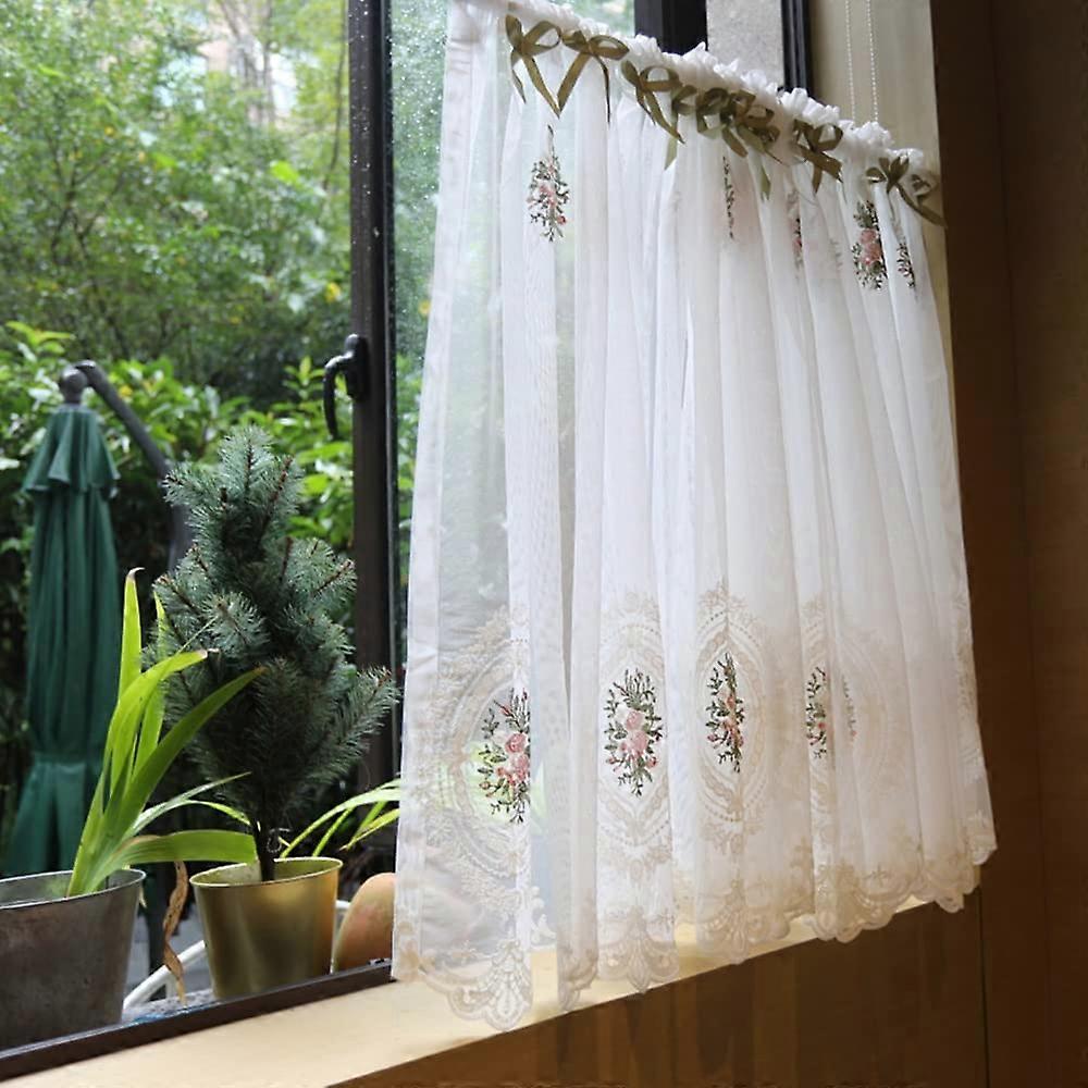 Kitchen Window Curtain Cafe Style Half Panel for Door or Small Window 150x58cm