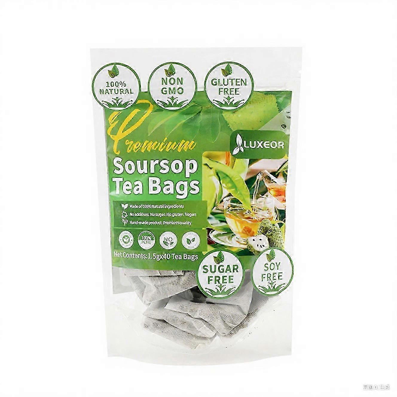 40 Premium Tarçın Elması Graviola Yaprağı Çay Poşetleri %100 Doğal Saf Tarçın Elması Yapraklarından El Yapımı Mısır Lifli Çay Poşetleri