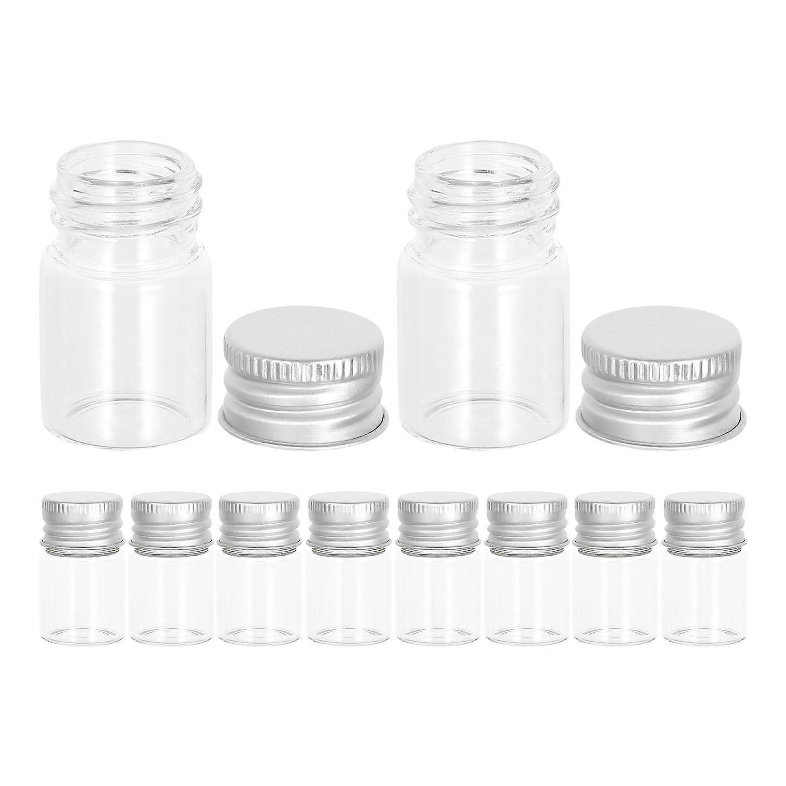 Multifunctional Bottles Clear Glass Travel Containers for Liquid 10Pcs