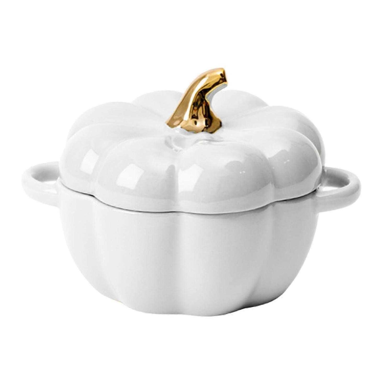 Ceramic Soup Bowl with Lid Microwave Safe Mug for Soup Cereal Salad Yogurt White