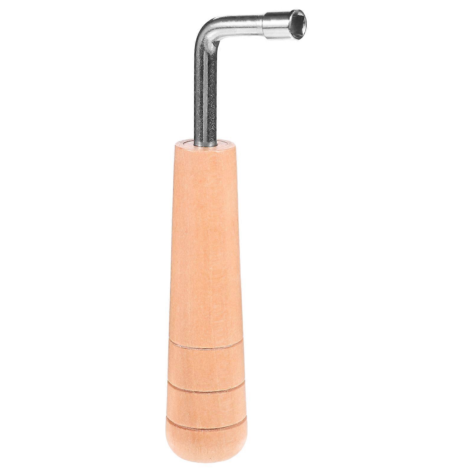 Harp Tuning Wrench with Wooden Handle for Lyre Harp String Adjustment