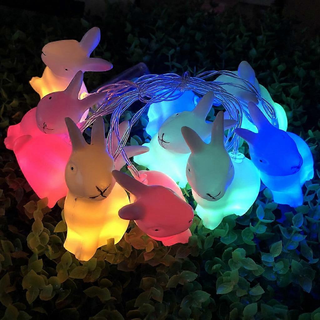 Loopsun Fall Decorations for Home LED Easter Bunny Strings Patio Room Window Decoration Party Pendant