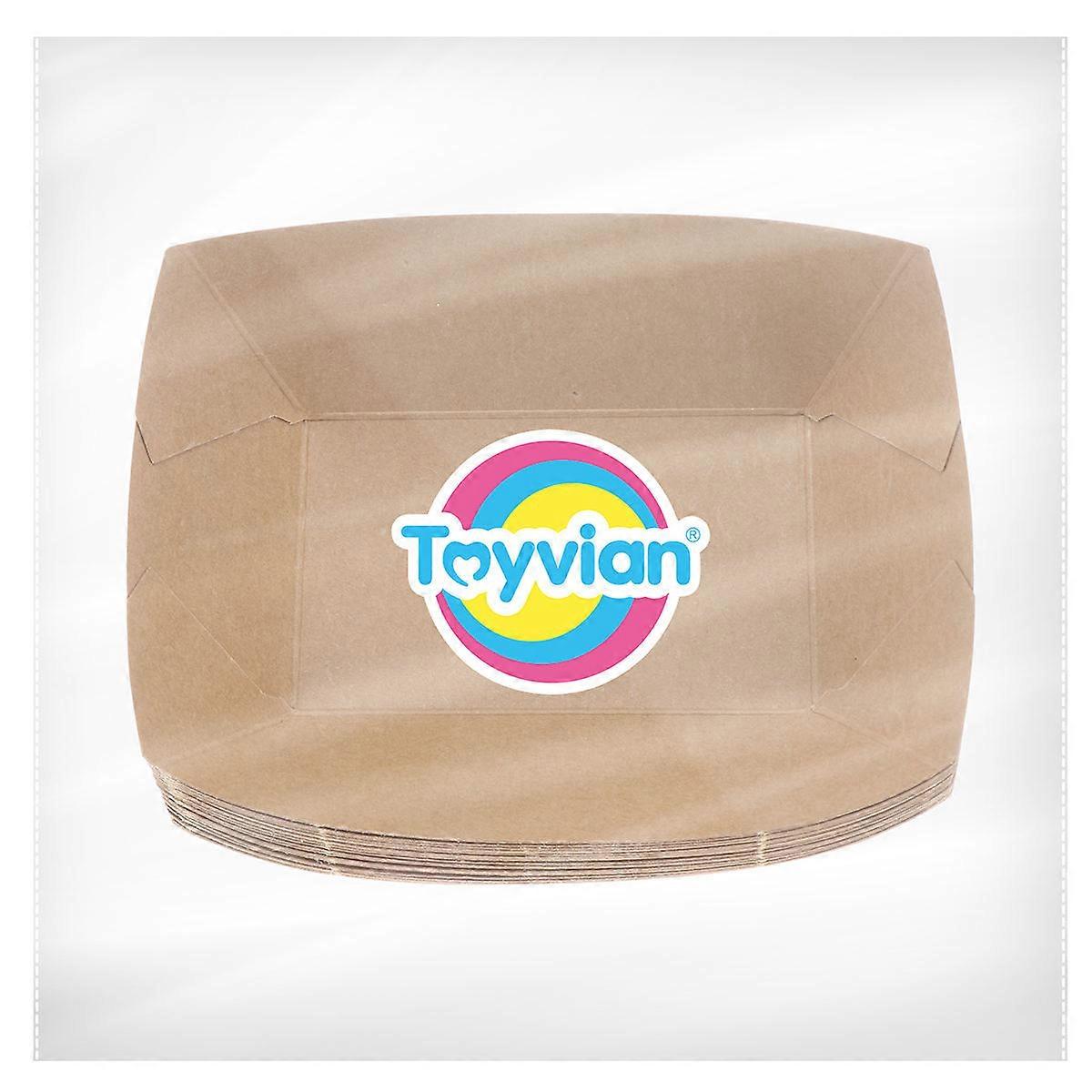 Kraft Paper carton for Party Lunch Salad Take Out Containers Waterproof and Antioil 50 Pieces