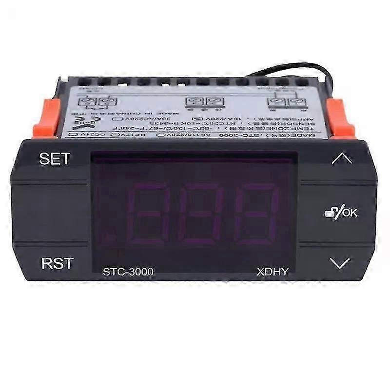 Stc-3000 110v-220v 30a Press Digital Temperature Controller Thermostat With Sensor Controlling Tool