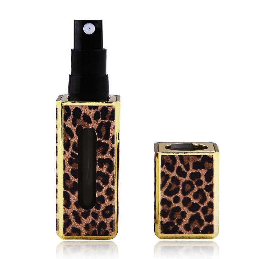 Leopard Print Travel Perfume Atomizer 5ml Refillable Spray Bottle Compact LeakProof Design for Women