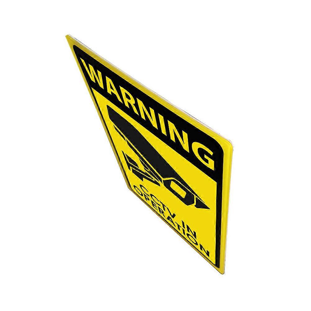 Security Sign Yellow Acrylic Cctv Warning Sign for Yard
