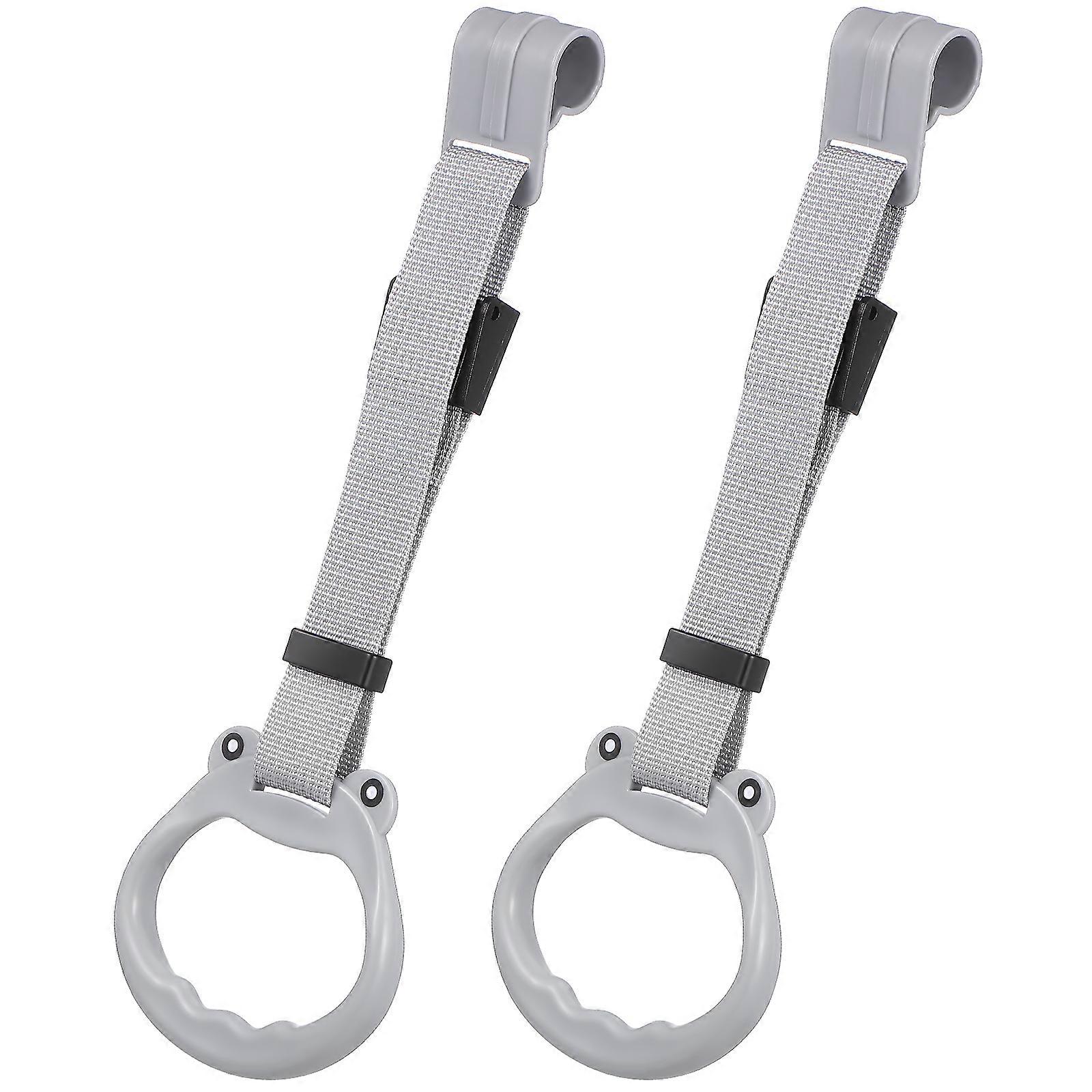Baby Playpen Pull Rings for Toddler Stand Ring Handle 2Pcs Plastic Grey