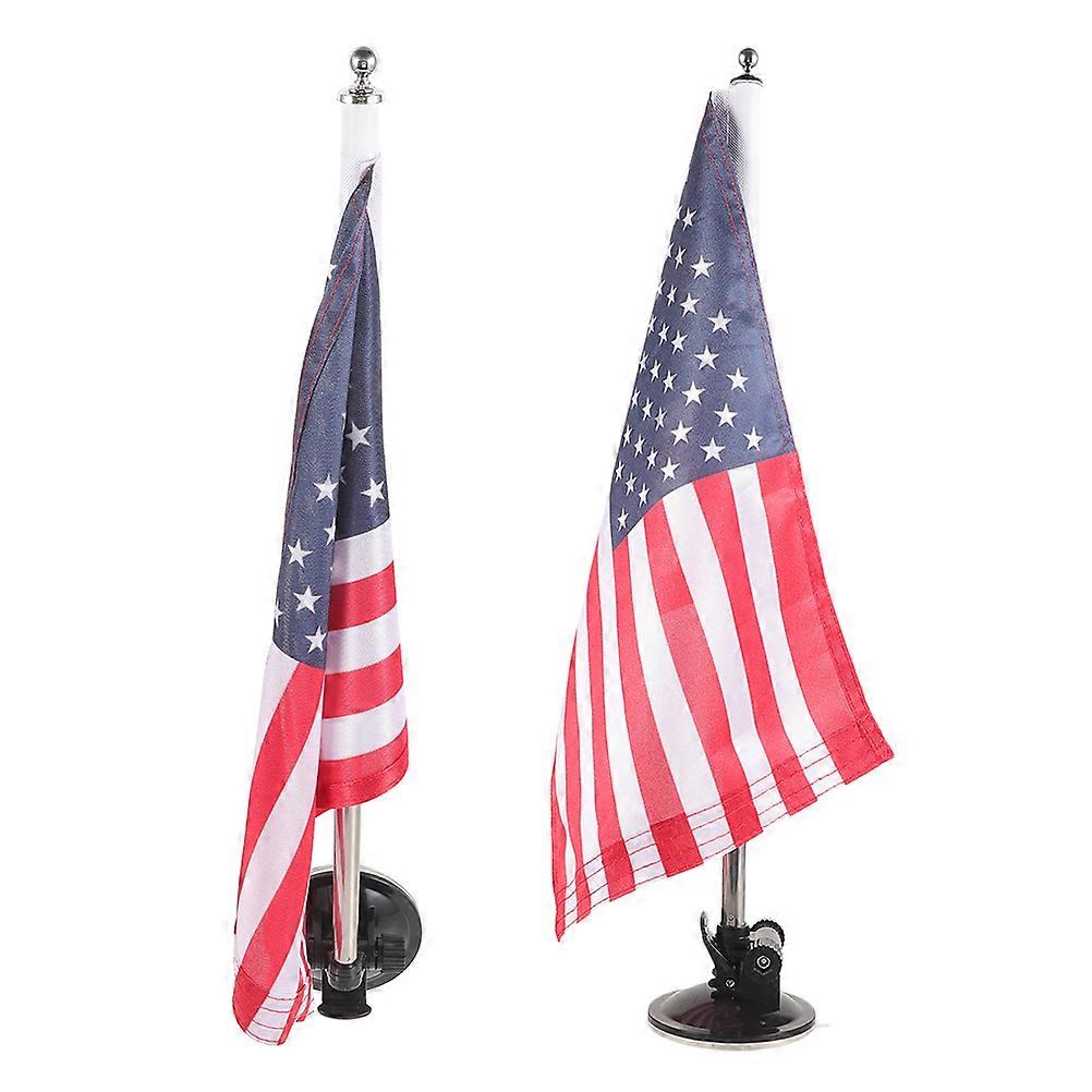 Auto Flagpole Holder Car Flagpole for Parades and Events 2Sets