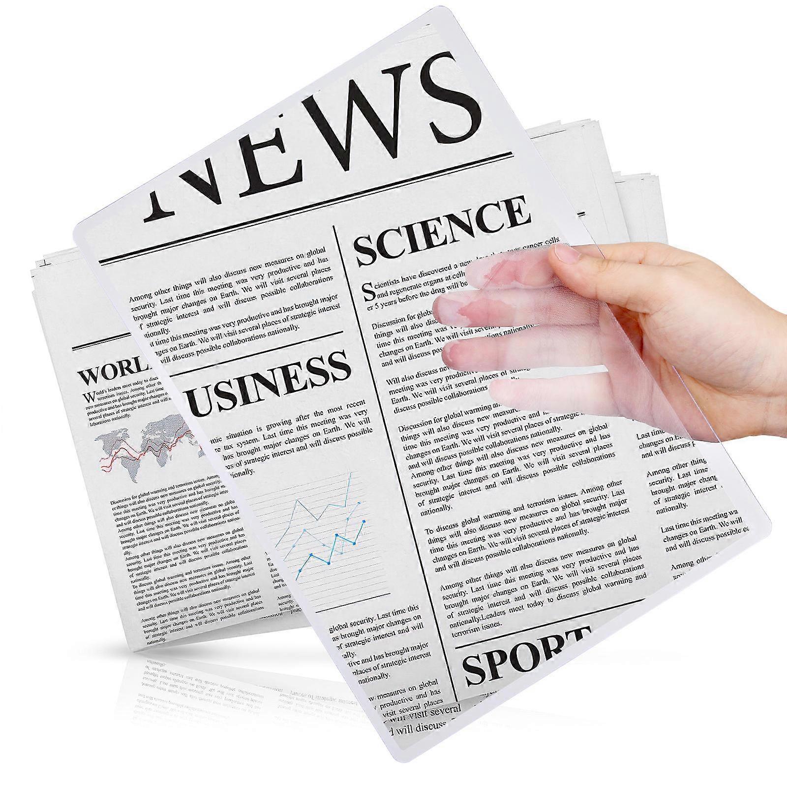 Card Reading Magnifier 3X Magnifying Sheet for Reading Transparent PVC