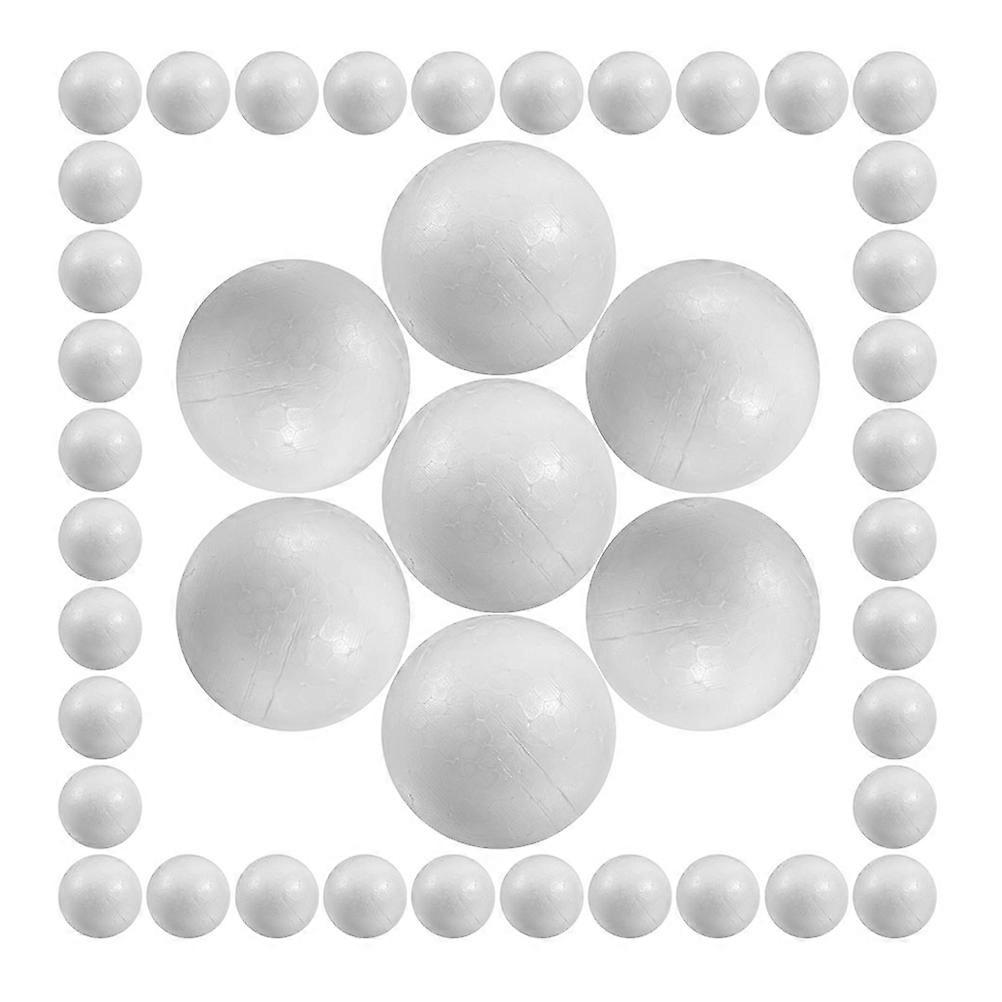 White Foam Ball Solid Polystyrene Balls for Decoration 50Pcs Craft Use