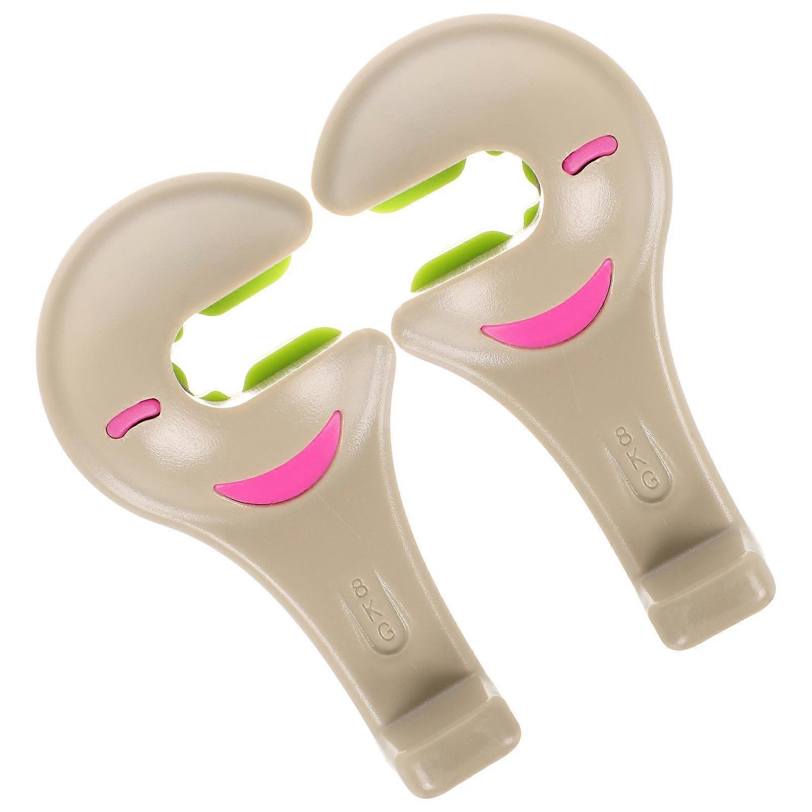 Car Hooks for Front Seat Back Organizer with ABS Material Beige Multifunctional Hook for Car Use 2