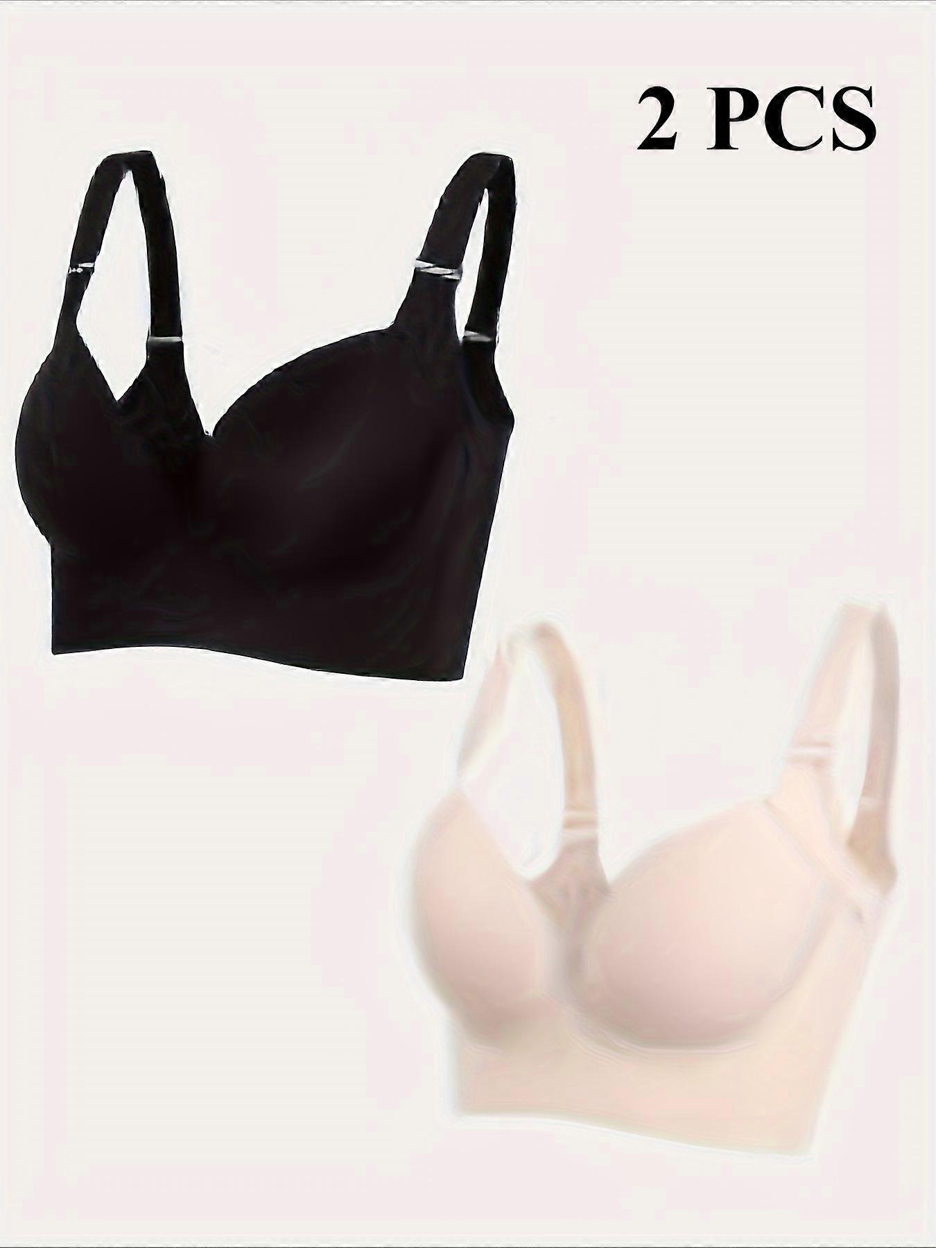 2PCS- Women's Back Smoothing Bra Hides Back fat Full Coverage Comfortable Seamless Bra Plus Size push-up bra