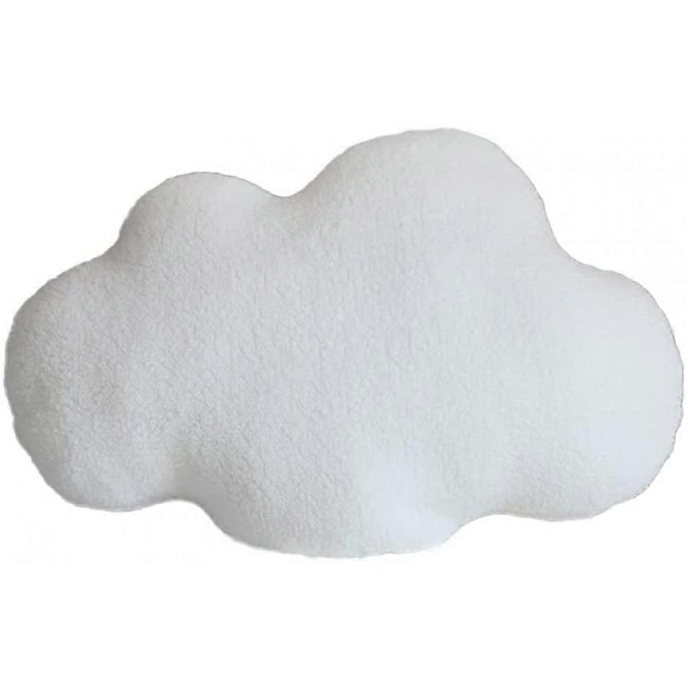 Cloud Throw Pillow Plush CloudShaped Cushion with Neck and Back Support for Bed Couch Office White