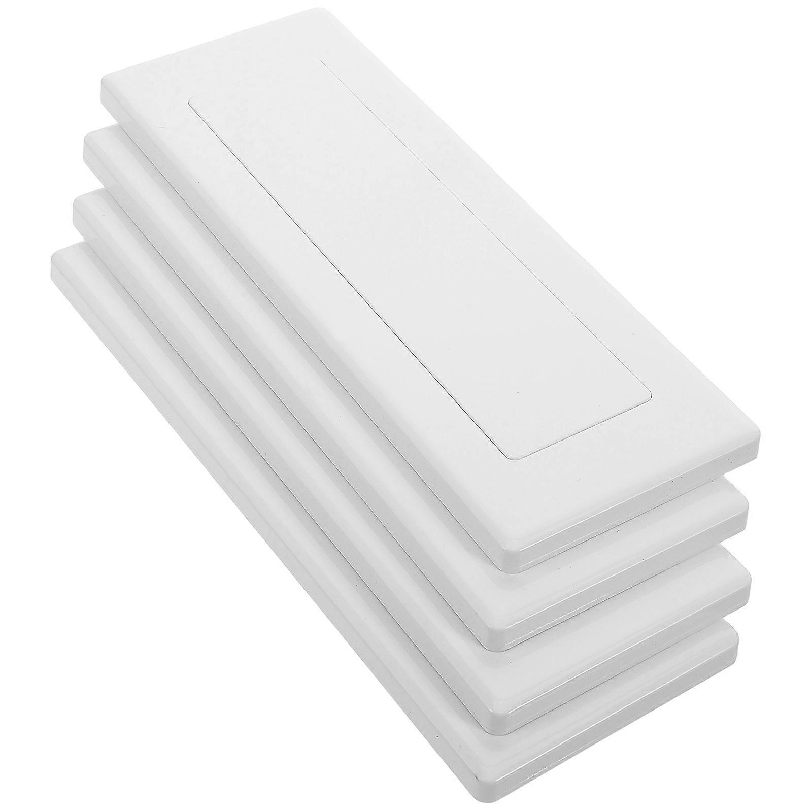 Junction Box Covers Wall Plate Plastic Electrical Outlet Concealment Commercial Installation Rectangular 4Pcs