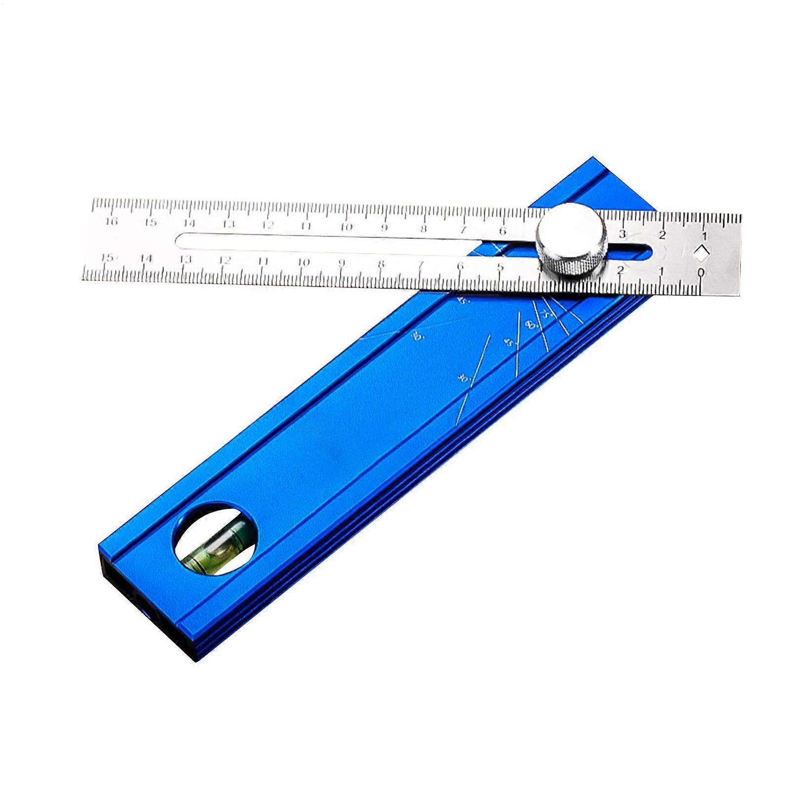 Woodworking Scribe Tool MultiAngle Measuring and Marking Gauge with Bubble Level and Clear Scale