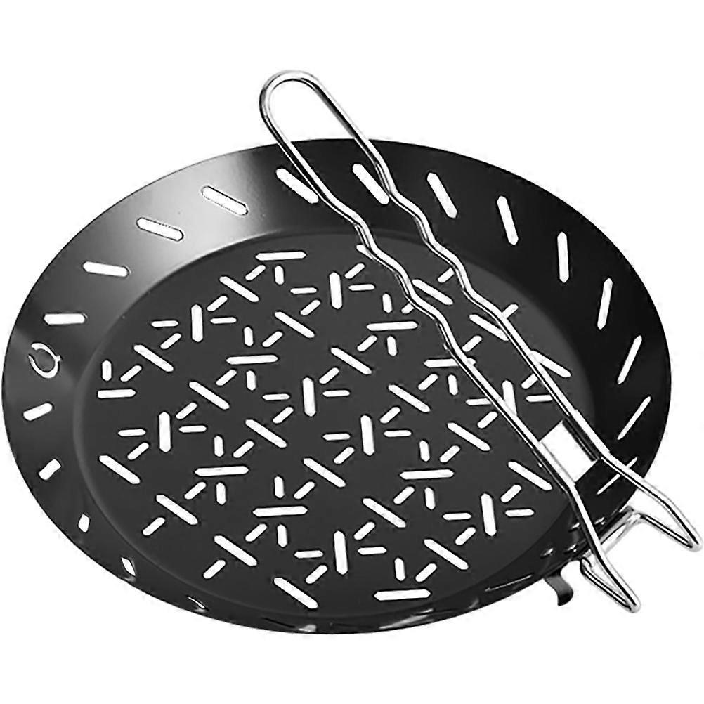 Black Nonstick Grill Pan with Folding Handle for Bbq Outdoor Camping