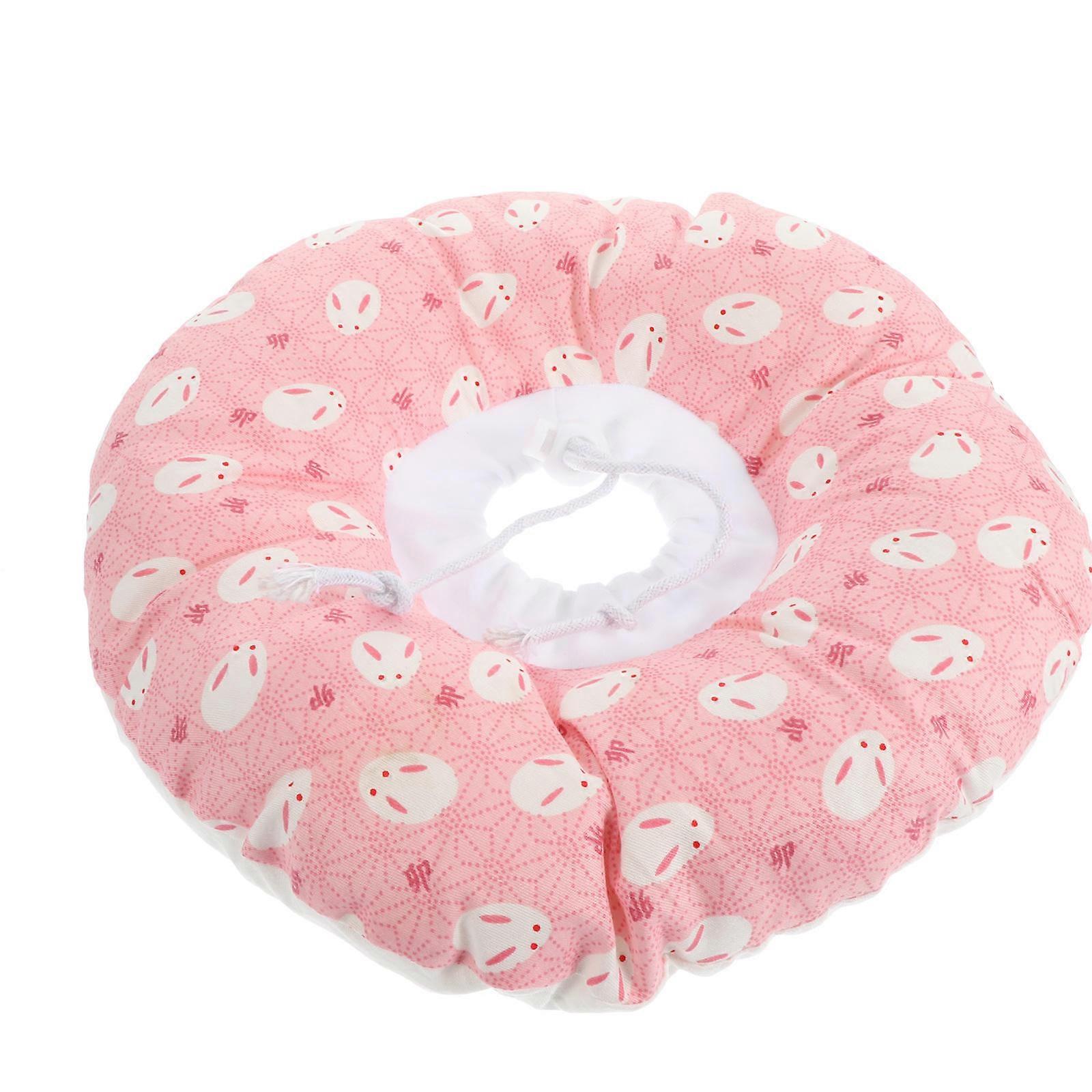 Protective Cat Collar Pet Neck Circle with Anti-Bite Function 1 Piece Pink