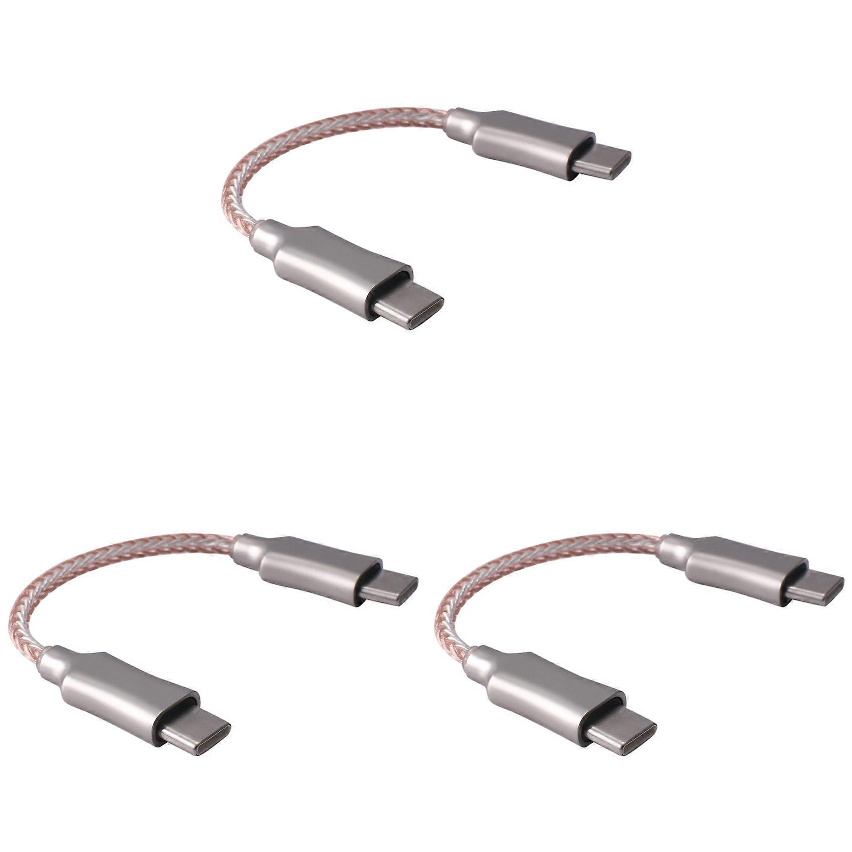 3X Portable Decoding Amp OTG Cable Type-C to Type-C Recording Line 8-Core Audio Cable for HiFi Headphone OTG Adapter