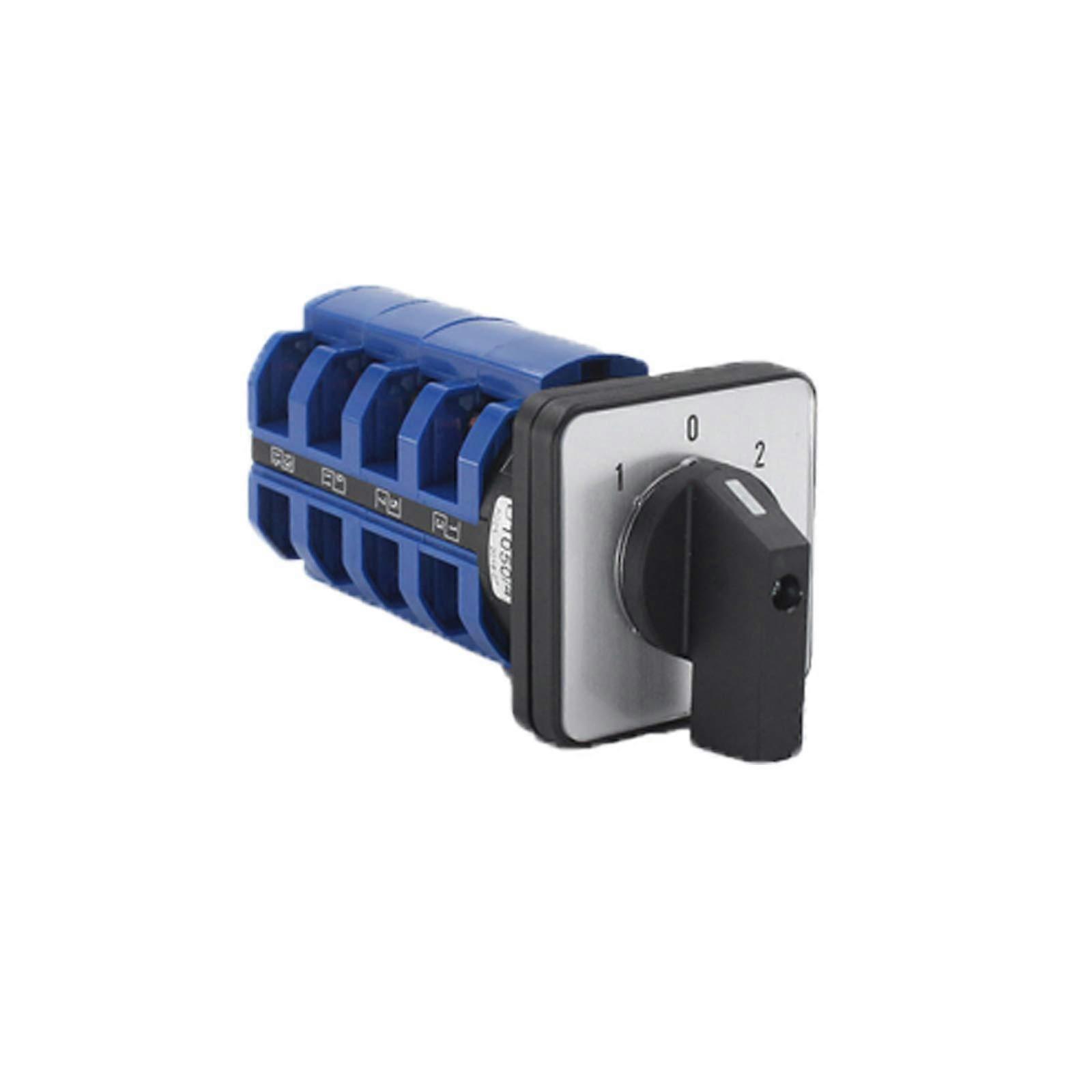 25A 4 Pole Rotary Cam Changeover Switch 3 Position for Motor Direction Control and Long Service Life