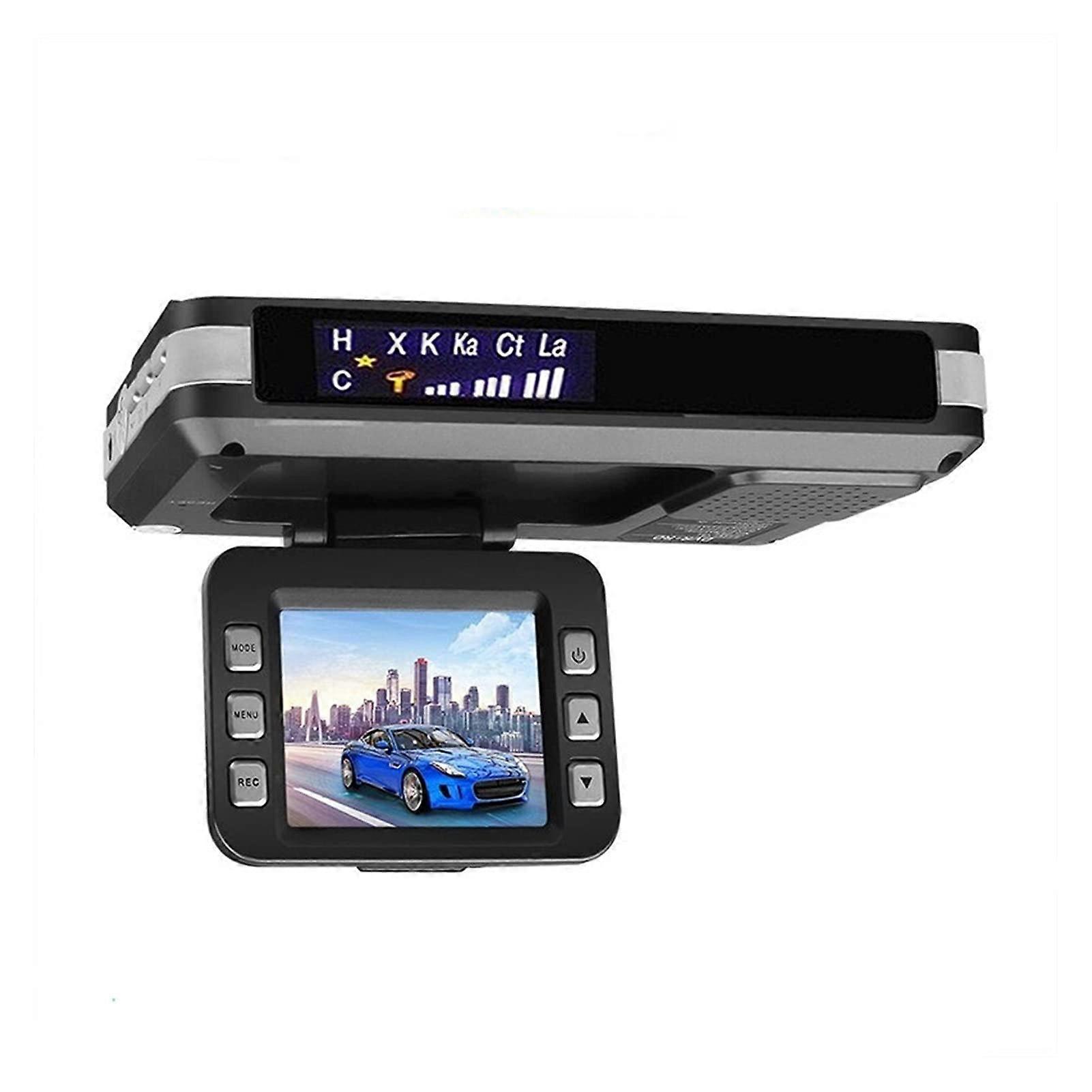 2 in 1 1080P Dash Cam with Radar Detector, Night Vision, GSensor, GPS Tracking, 170° Wide Angle, 16G Black