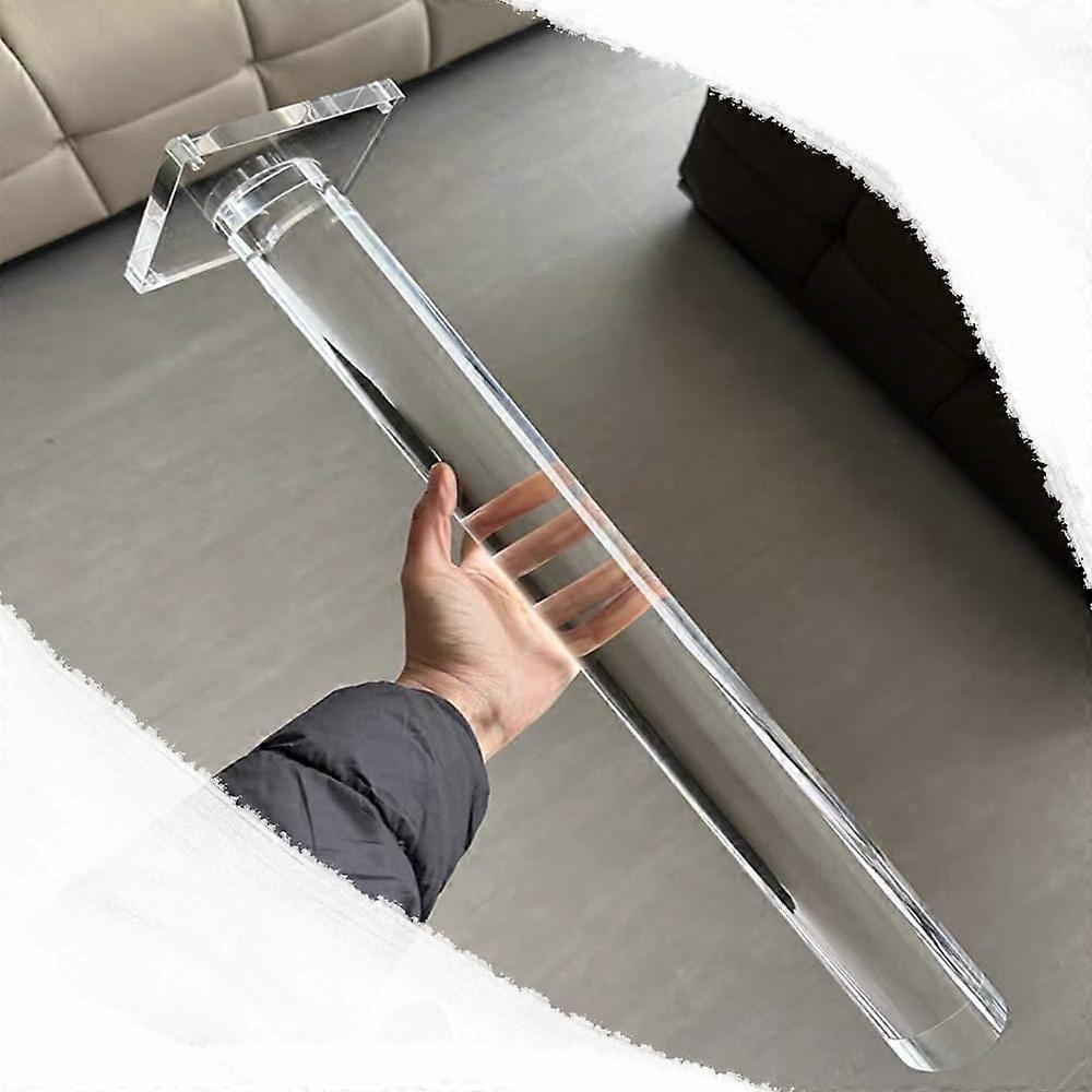 Transparent Acrylic Furniture Legs Height Adjustable Clear Modern Design for Tables and Cabinets 4x80cm