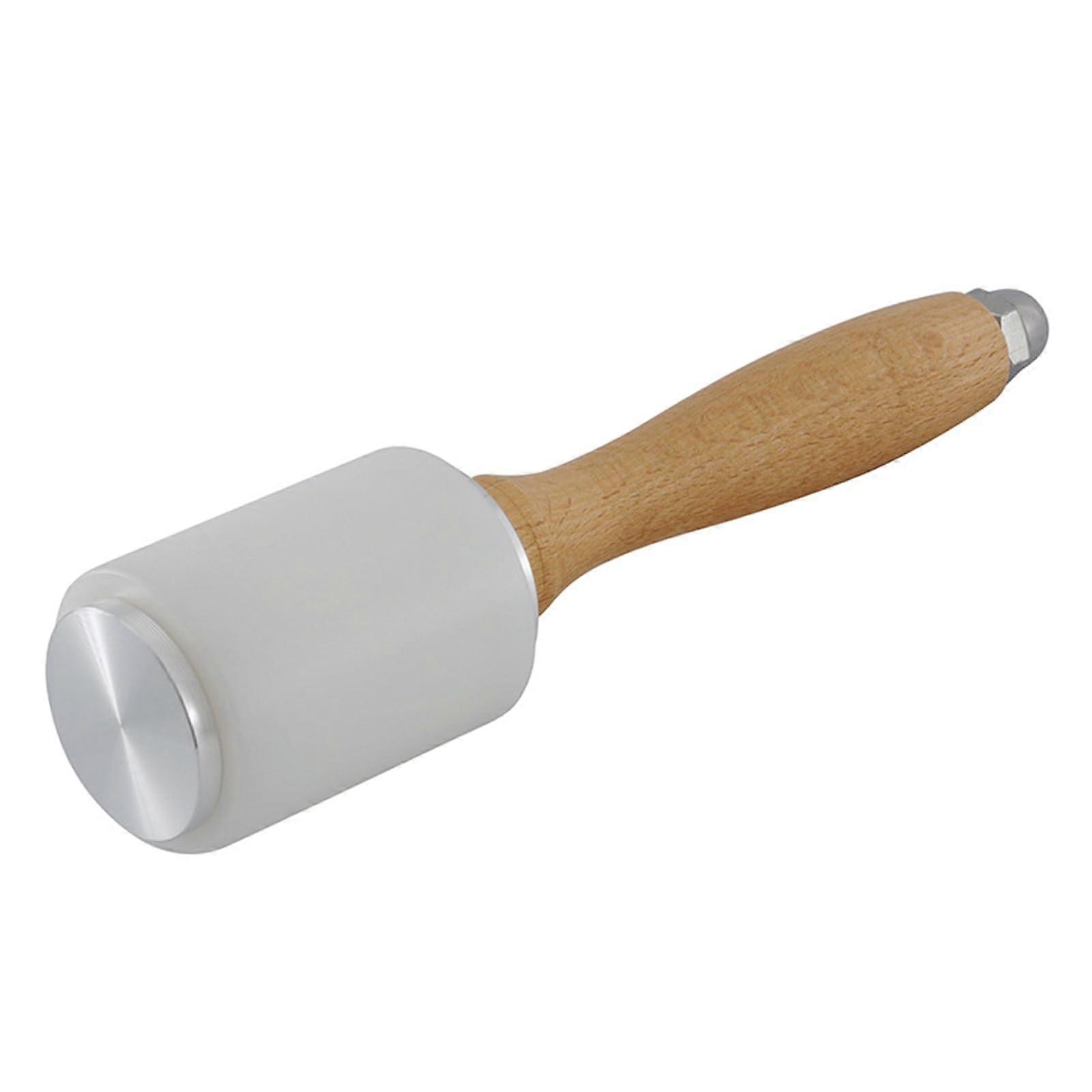 Leatherworking Hammer with Ergonomic Wood Handle and Durable Nylon Head for Precision Carving