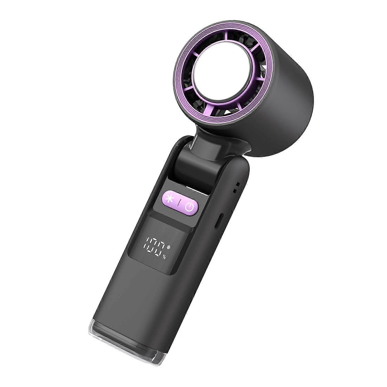 Portable Handheld Fan with 100Speed Control, Rechargeable Folding Cooling Fan for Camping