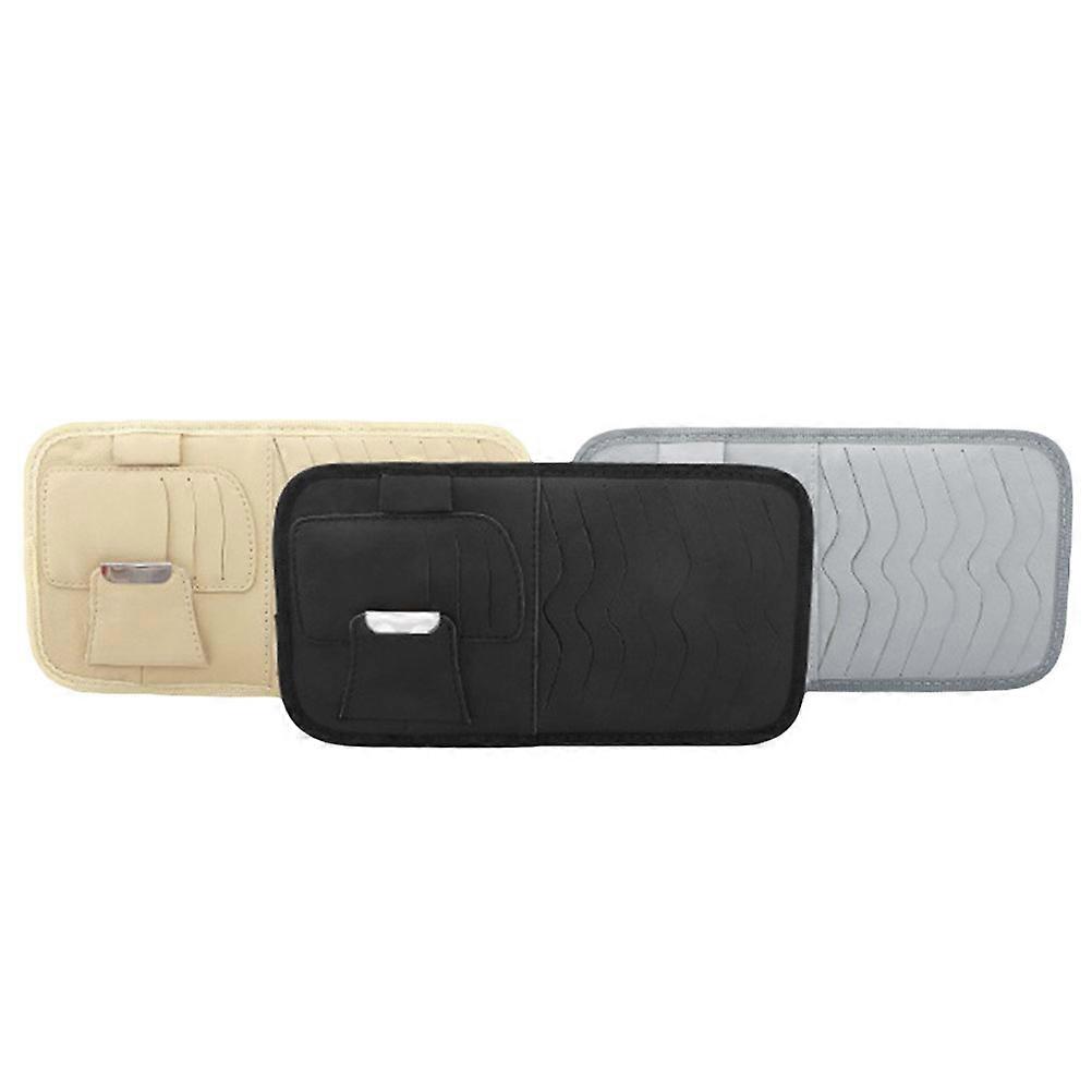 Car Sun Visor Storage Pouch for Car Use with Cd Organizer Grey