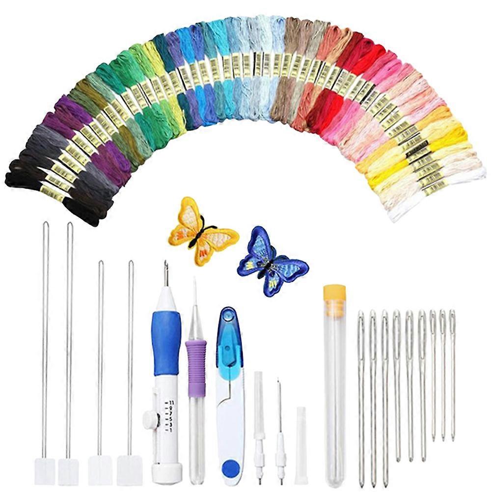 Embroidery Stitching Tool Bookbinding Tools Kit for Sewing with Thread Scissors