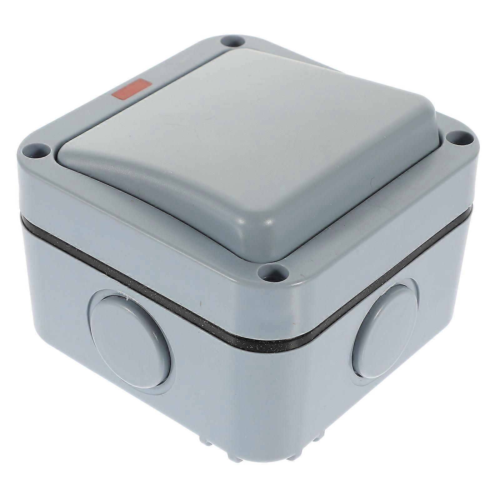 Outdoor Light Waterproof Button Switch for Electrical Use Grey