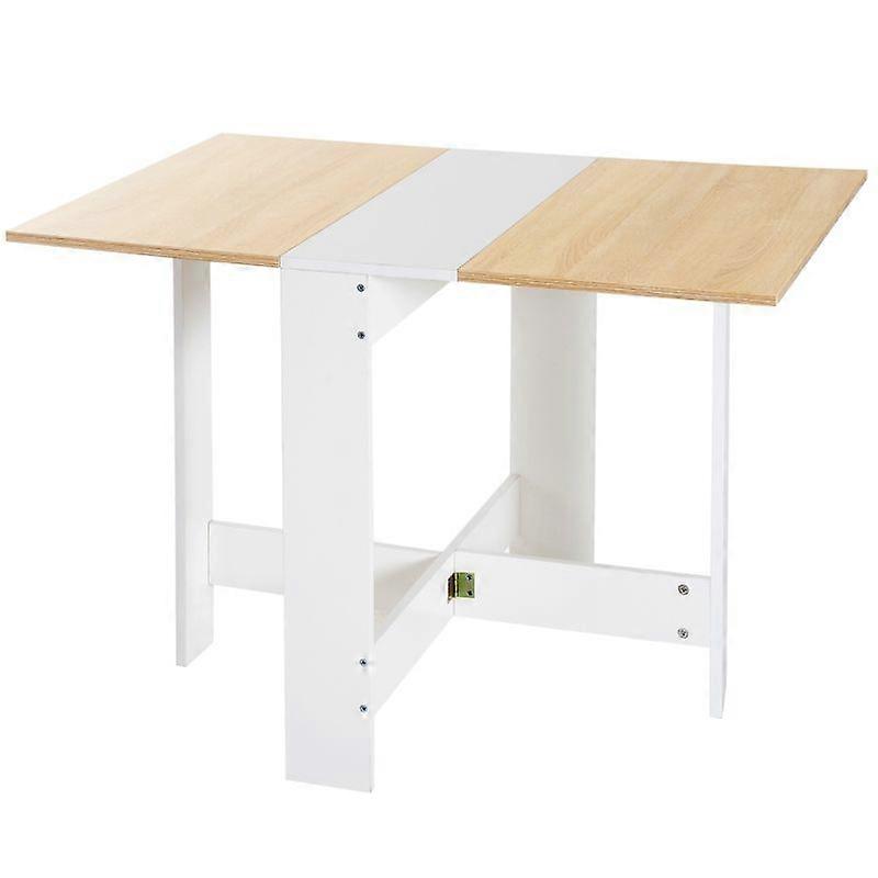 Wooden Folding Table Writing Computer Desk PC Workstation Space Saving Home Office
