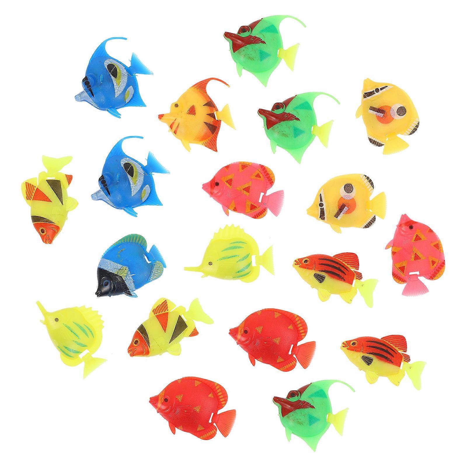 Artificial Floating Tropical Fish Fish Tank Decor for Decor 20Pcs