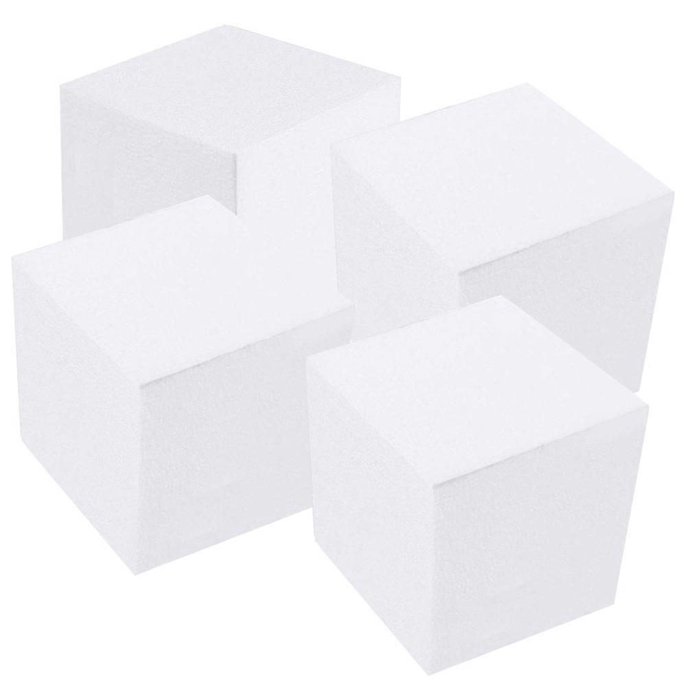 Foam Cube Block for Cake Practice 4Pcs Craft Cubes for DIY Decoration