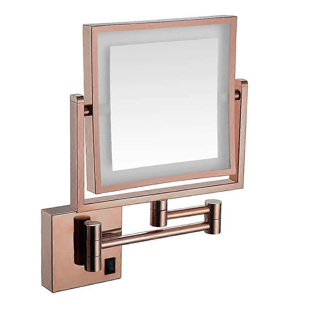 Wall Mounted Makeup Mirror DoubleSided 1X 3X Magnification Adjustable 360° Rotating Vanity Mirror