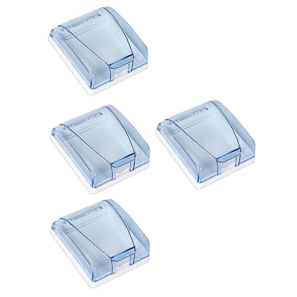 Waterproof Socket Box Wall Protector Cover for Home Use 4Pcs Blue Pc Material