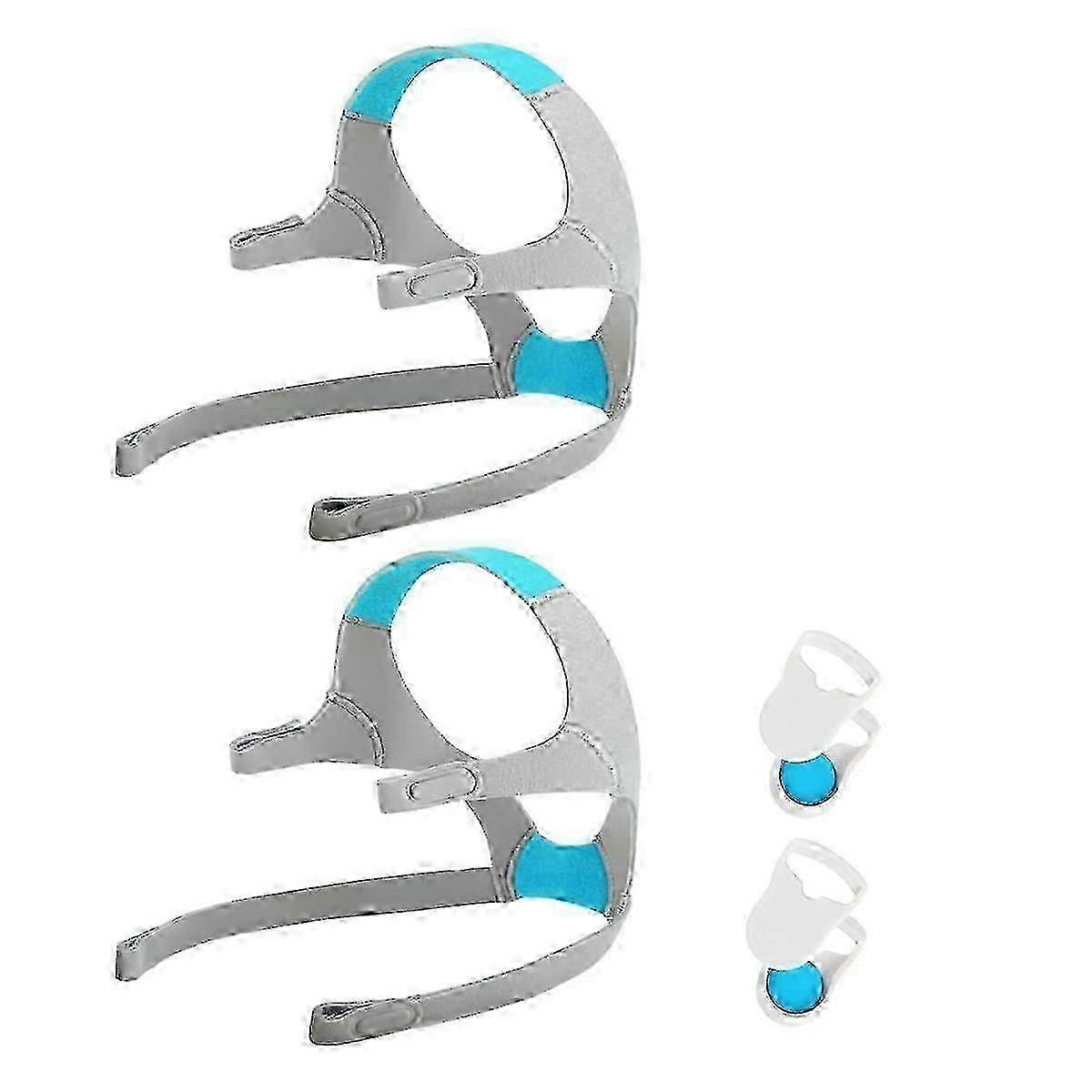 2 Packs Replacement Headgear Compatible with F20, with Magnetic Clips, Adjustable Replacement Headg Db