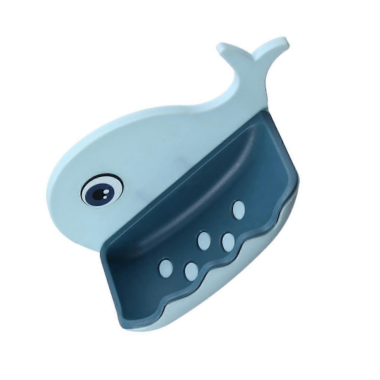 Rustproof Wall Mounted Soap Holder with NoDrill Adhesive, Double Layer Drainage for Bathroom