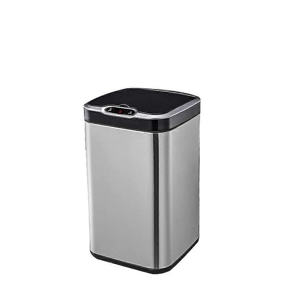 Automatic Trash Can with Smart Sensor Lid, Stainless Steel Touchless Garbage Bin for Kitchen and Bathroom