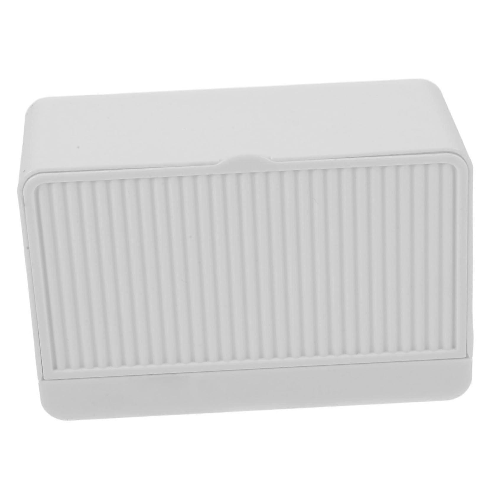 Wall Mounted Soap Holder with Lid Self Draining Plastic Soap Dish for Quick Drying Bathroom Storage