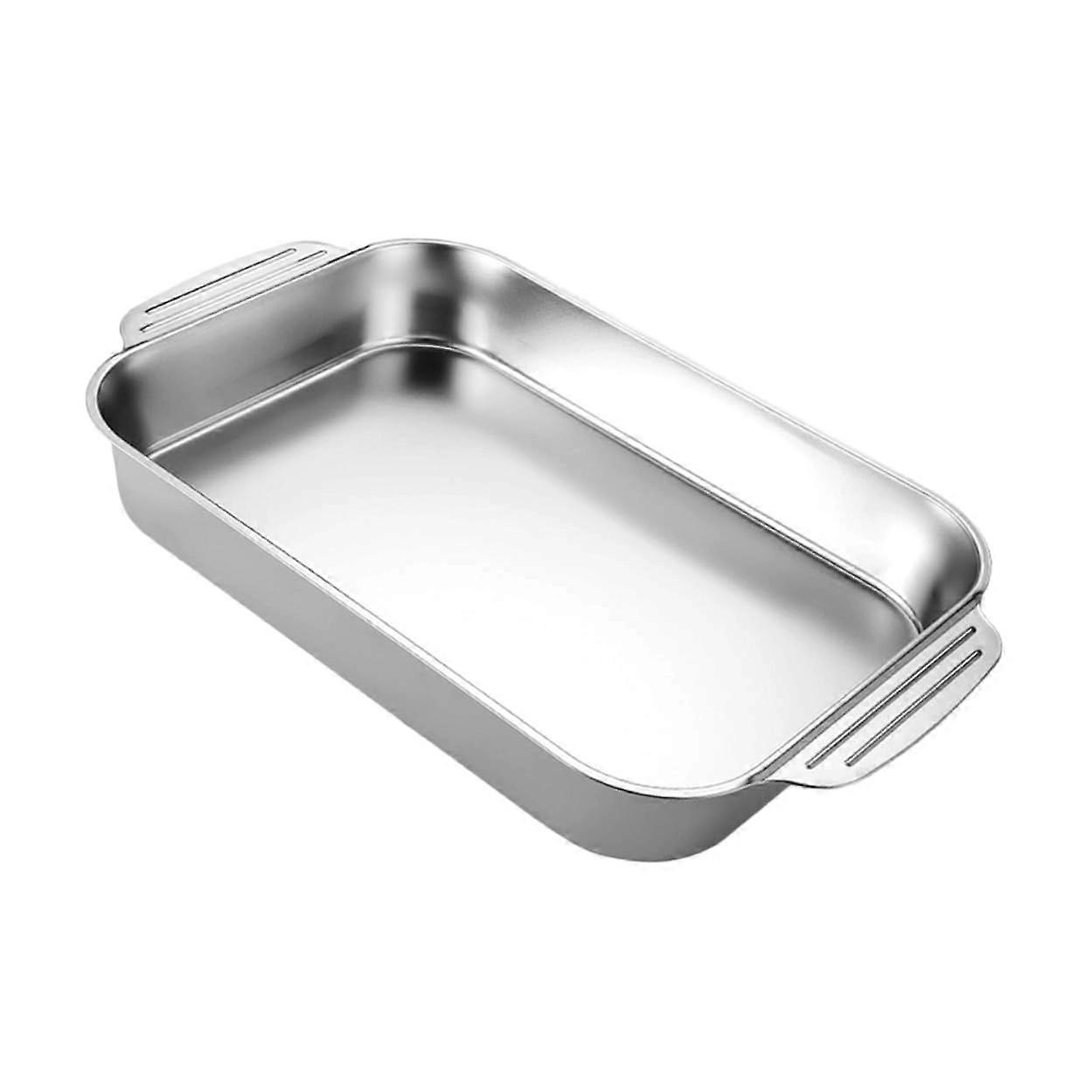 Stainless Steel Baking Pan Temperature Resistant Oven Safe Rectangular Lasagna Roasting Pan