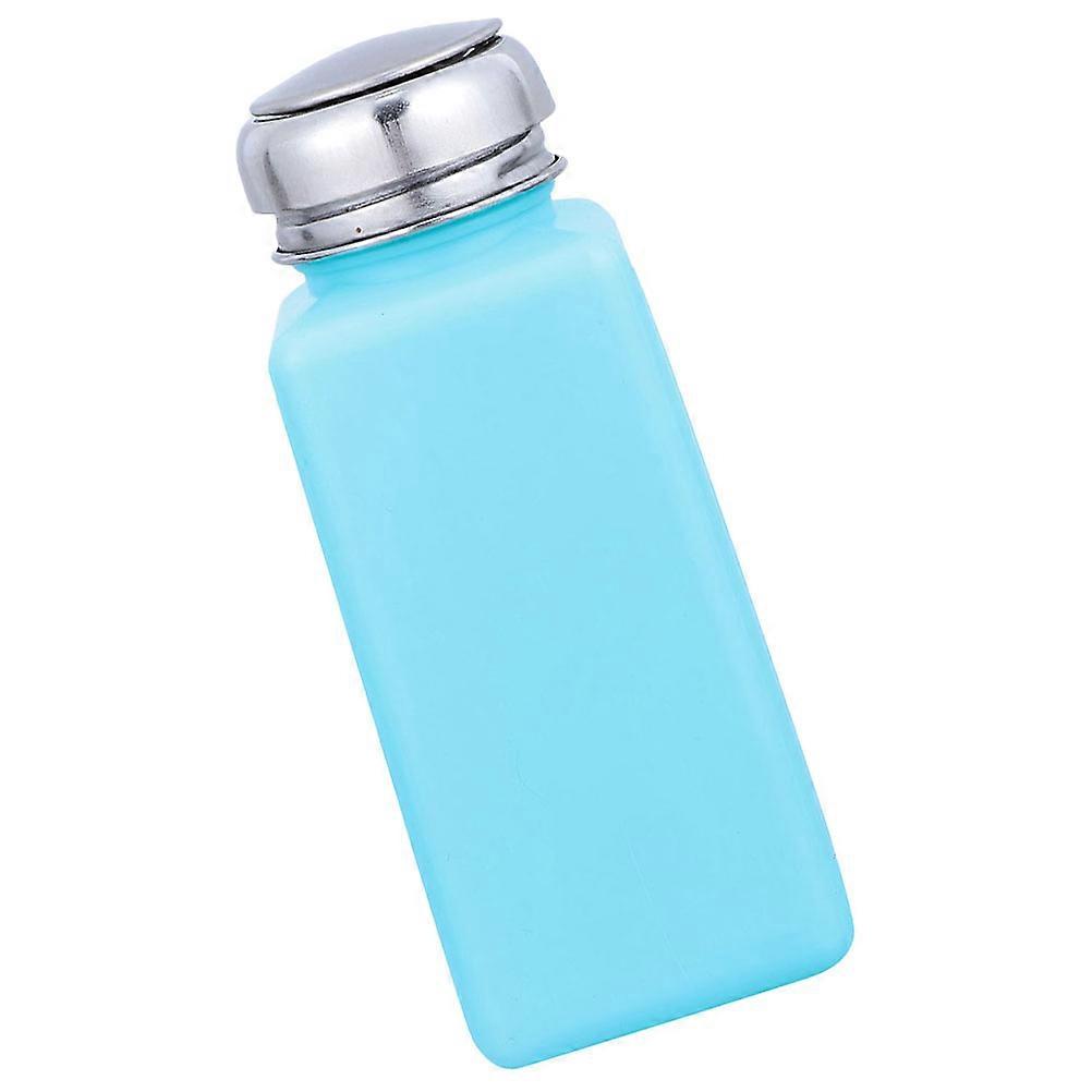 Push Down Pump Bottle Cleanser for Storage Blue Plastic Dispenser