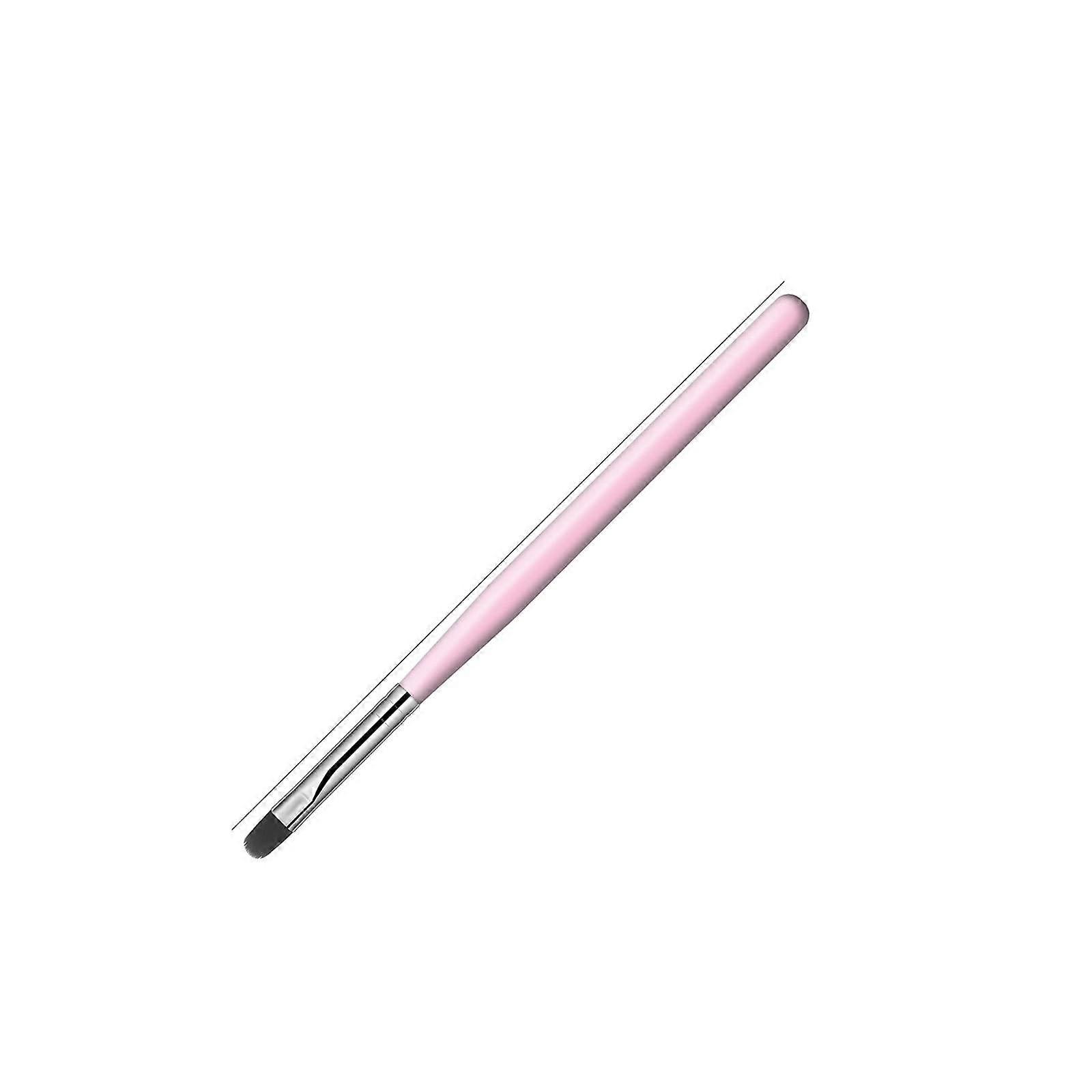 Pink Professional Nail Art Dusting Brush for Precise Glitter Application and 3D Nail Designs