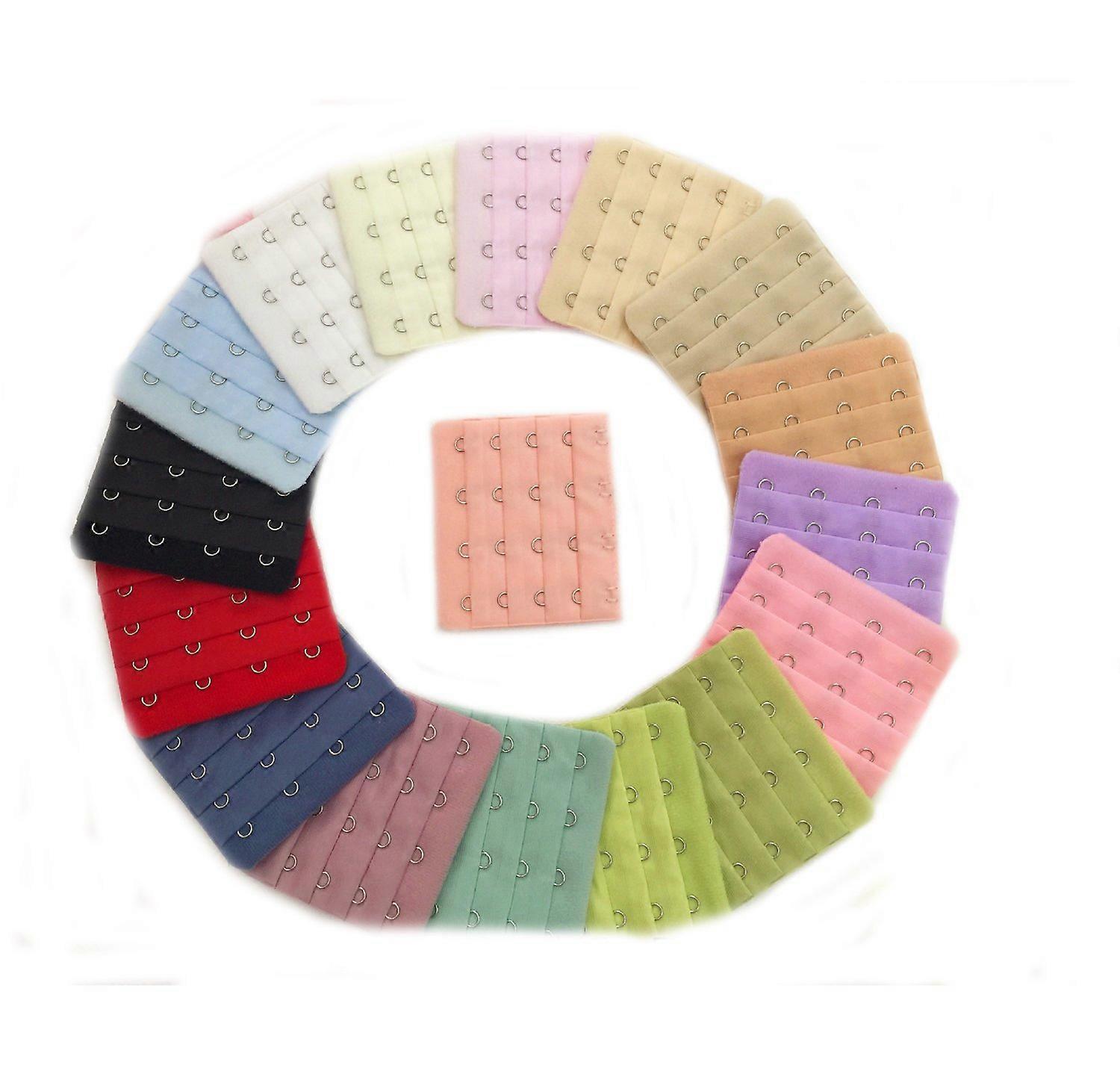 10 Pcs 4 Hook Bra Extenders for Women Adjustable Strap Comfortable Cotton Assorted Colors