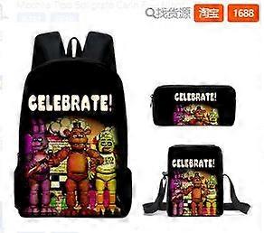 Five Nights Backpack, School Bag, Children's School Bag, Backpack, Men's Backpack, Laptop Backpack, Three-piece Backpack