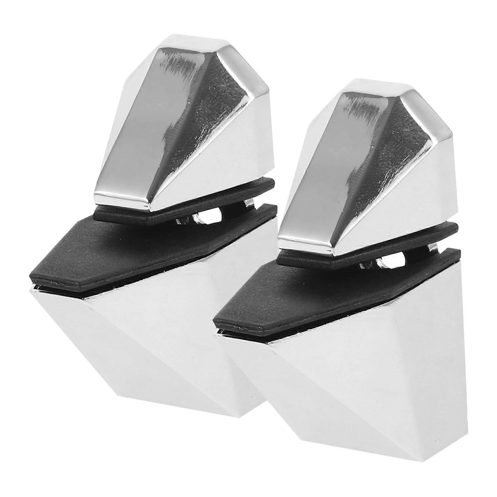 Heavy Duty Glass Shelf and Frameless Mirror Brackets, Adjustable Mounting Clips, 2pcs