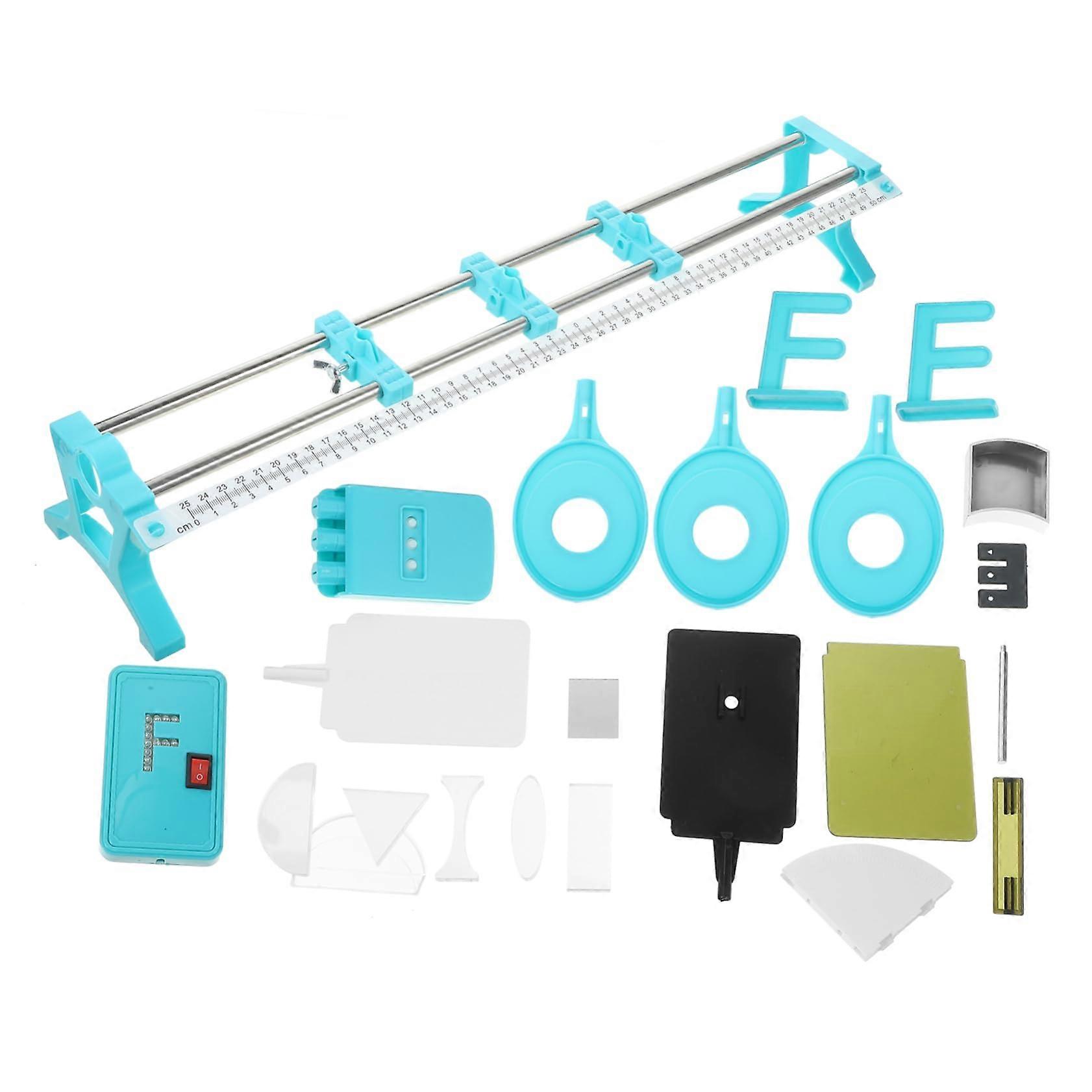 Optical Experiment Kit with Prisms and Lenses for Students, Physics Optical Bench Lab Equipment
