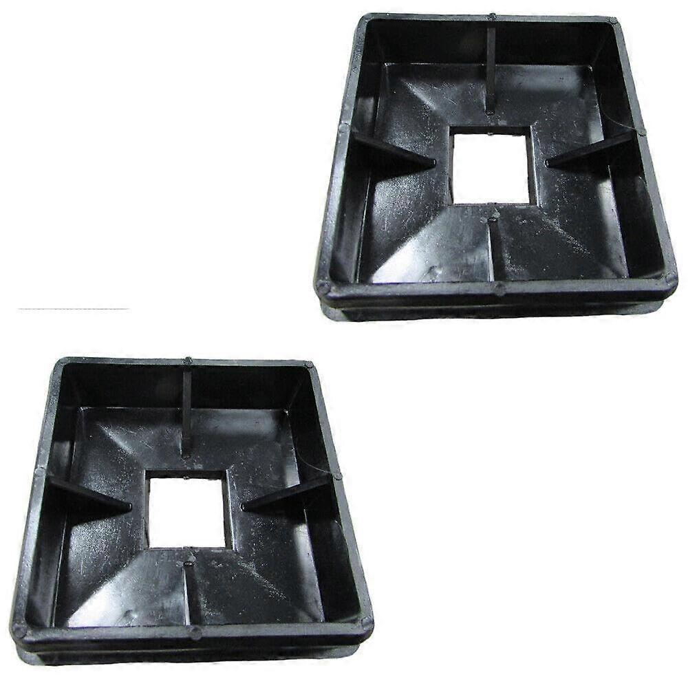 RV Bumper End Cap 4 Inch Square Rubber Plug for Trailer Camper Moisture Block 2 Pack