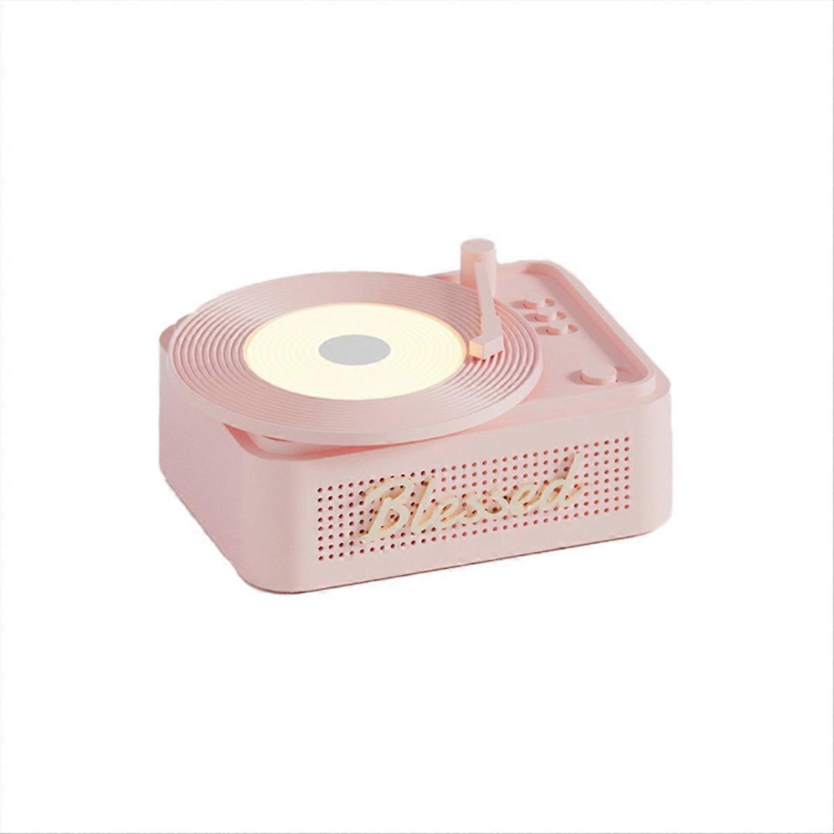 Vinyl Wireless Bluetooth Speaker Alarms Clock Small Record Player C