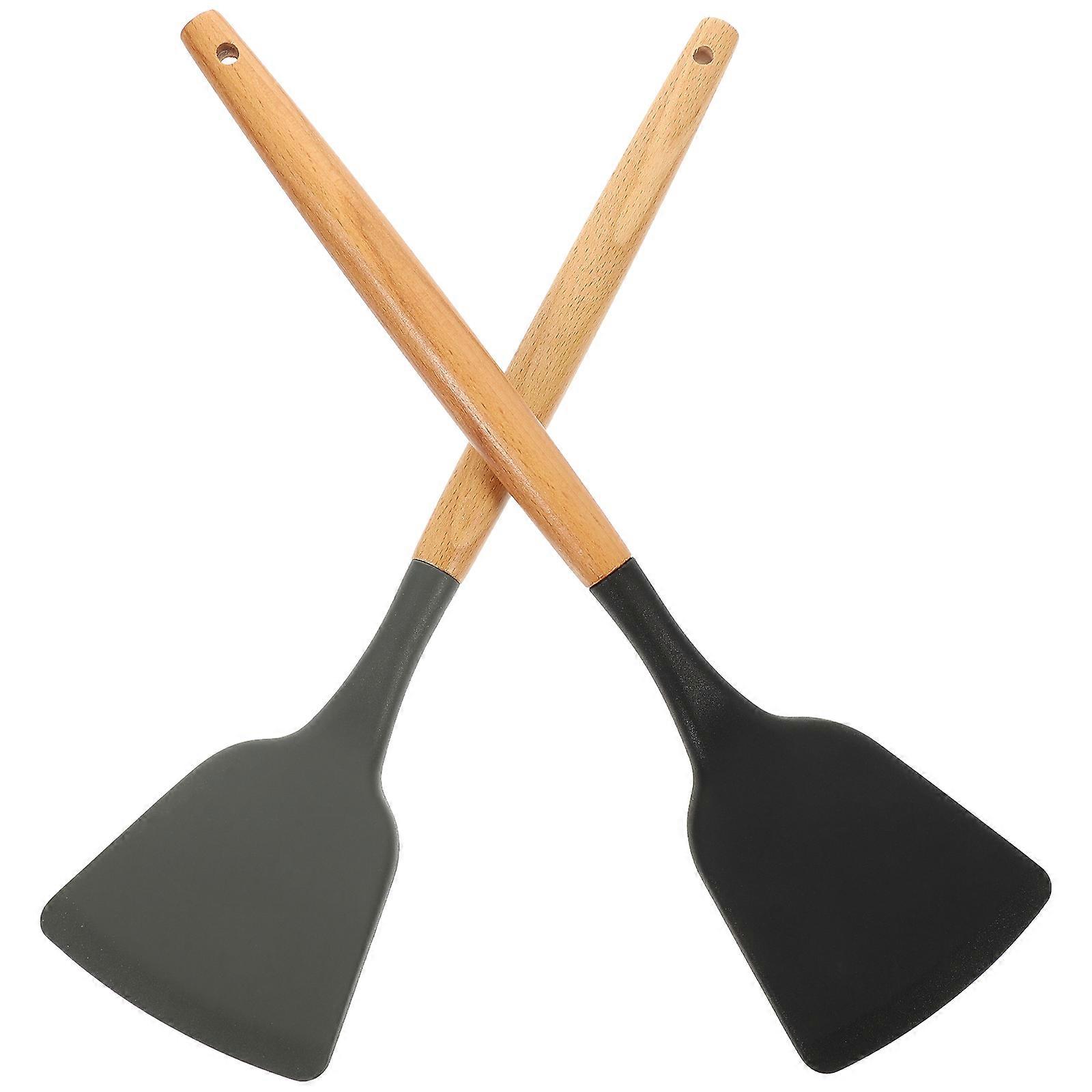 Multi Function Silicone Spatula for Household Cooking Use 2Pcs Kitchen Spatula