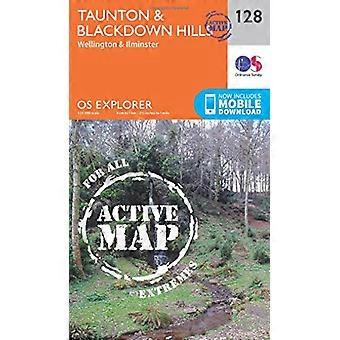 OS Explorer carte Active (128) Taunton et collines de Blackdown (OS Explorer carte Active)